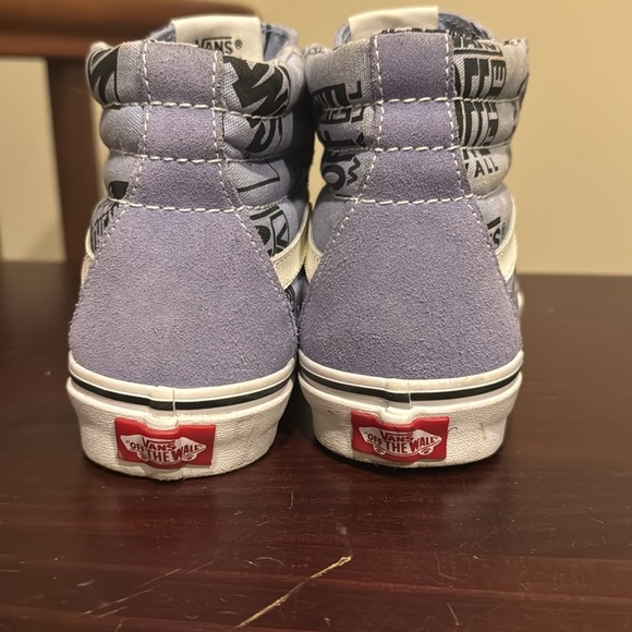 Vans High Top Hi Logo Mix lavender Gray Blue and White Skate Shoes - Picture 8 of 11